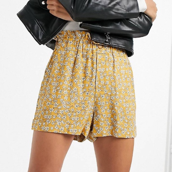 Turquoise FEMME Short en lin mélangé taille normale à jambes droites
